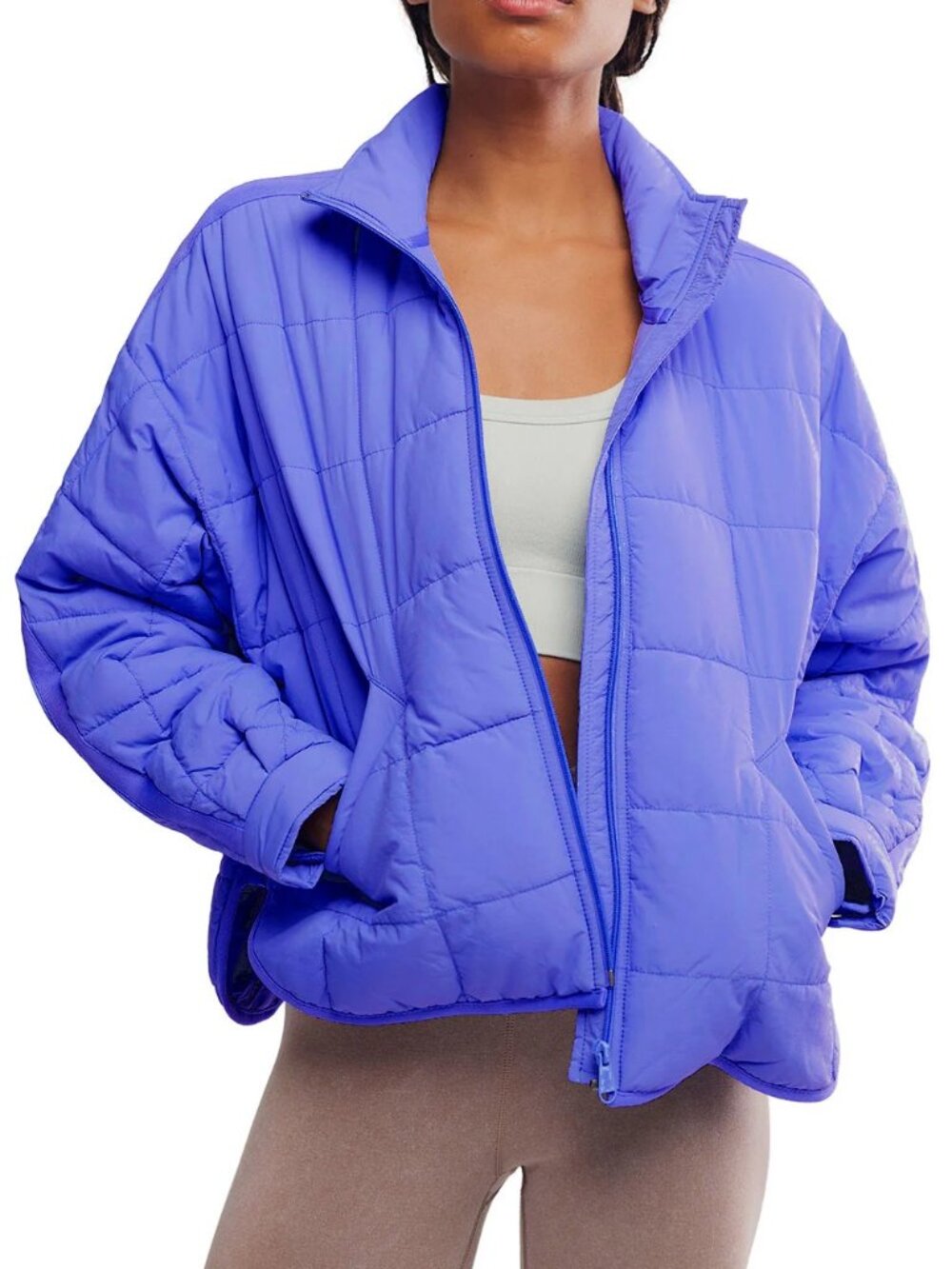 Free People (FP Movement) Pippa Packable Puffer Jacket - Blueberry (Size M)